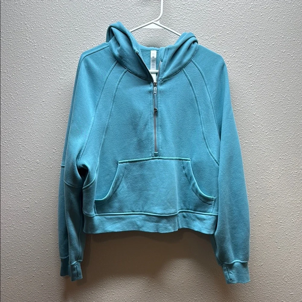Lululemon Scuba Oversized Half Zip Hoodie Tidal Teal - Picture 1 of 6